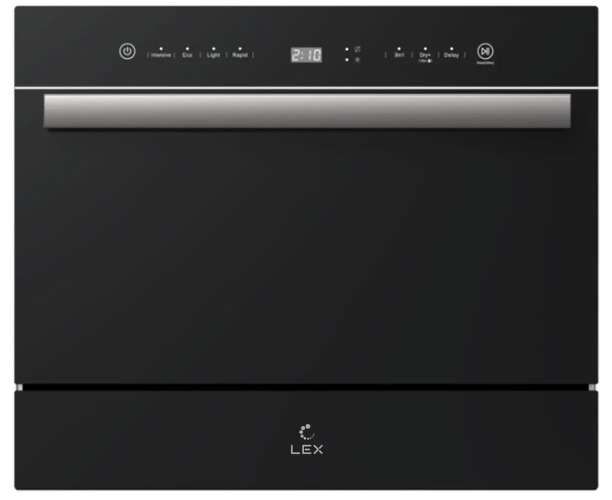 Посудомоечная машина LEX DW4541BL Compact,  компактная, настольная, 56см, загрузка 6 комплектов, черный [chga000011]
